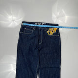 Dragon Embroidery Ninth Hall Jeans - 34W 29L Blue Cotton