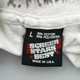 Red Man Country Concert Screen Stars Graphic T-Shirt - Large White Cotton Blend