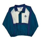Reebok Oversized Windbreaker - Large Blue Nylon