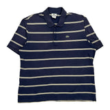 Lacoste Striped Polo Shirt - XL Navy Cotton