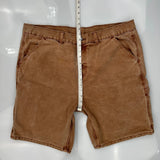 No Boundaries Double Knee Carpenter Shorts - 40W 9L Brown Cotton