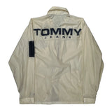 Tommy Jeans Spellout Windbreaker - Large Cream Polyester