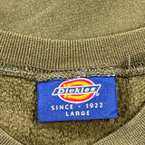Vintage Dickies Sweatshirt - Large Green Cotton