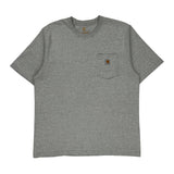 Carhartt T-Shirt - Large Grey Cotton