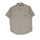 Chaps Ralph Lauren Checked Short Sleeve Shirt - Large Beige Cotton