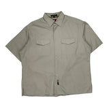 Tommy Hilfiger Short Sleeve Shirt - Large Beige Cotton