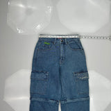 Empyre Cargo Pants - 26W 30L Blue Cotton