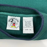 Disney Mickey & Co. Cartoon Sweatshirt - XL Green Polyester Blend