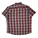 Lee Checked Short Sleeve Shirt - 2XL Burgundy Cotton