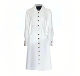 Monique White Coat – Women’s Elegant Long Coat
