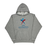 Adidas Hoodie - Large Gray Cotton Blend