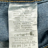 Carhartt Double Knee Carpenter Jeans - 34W 28L Blue Cotton