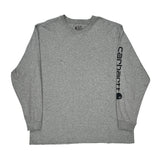 Carhartt Long Sleeve T-Shirt - 2XL Gray Cotton