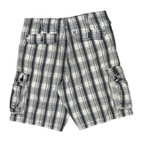 Lee Checked Cargo Shorts - 36W 10L Blue Cotton