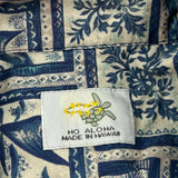 Ho Aloha Floral Hawaiian Shirt - 2XL White Cotton