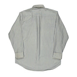 Chaps Ralph Lauren Striped Shirt - Large Blue Cotton Blend