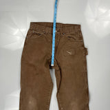 Dickies Carpenter Trousers - 30W 31L Brown Cotton
