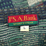 Jos. A. Bank Checked Sweater - Large Multicoloured Acrylic Blend