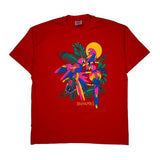 Hanes Single Stitch T-Shirt - XL Red Cotton Blend