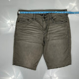True Religion Denim Shorts - 38W 12L Grey Cotton