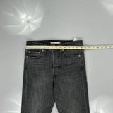 Levis Skinny Jeans - 28W UK 8 Grey Cotton