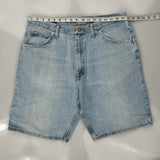 Wrangler Denim Shorts - 34W 10L Light Wash Denim