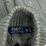 Polo By Ralph Lauren Cable Knit 1/4 Zip - XL Green Wool Blend