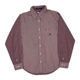Age 12 Tommy Hilfiger Shirt - Large Red Cotton