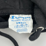 Reverse Weave Champion Hoodie - Small Black Cotton