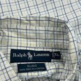 Blake Ralph Lauren Checked Short Sleeve Shirt - XL Blue Cotton