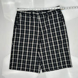 Dickies Checked Carpenter Shorts - 32W 11L Black Cotton