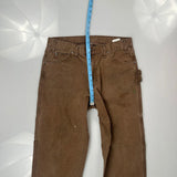 Dickies Carpenter Pants - 32W 32L Brown Cotton