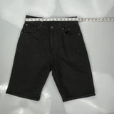 Levis Denim Shorts - 28W UK 8 Black Cotton