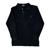 Age 8 Polo By Ralph Lauren Long Sleeve Polo Shirt - Small Black Cotton