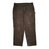 Carhartt Double Knee Carpenter Trousers - 38W 31L Brown Cotton