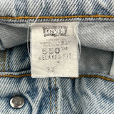 Orange Tab 550, Relaxed Fit Levis Denim Shorts - 36W 9L Light Wash Denim