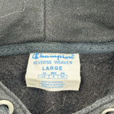 Reverse Weave Champion Hoodie - Large Black Cotton