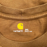 Carhartt Long Sleeve T-Shirt - 2XL Brown Cotton