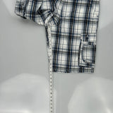 Lee Checked Cargo Shorts - 32W 11L Blue Cotton