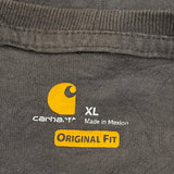 Carhartt Spellout Long Sleeve T-Shirt - XL Grey Cotton