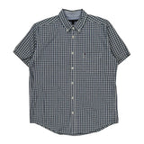 Tommy Hilfiger Checked Short Sleeve Shirt - Large Blue Cotton
