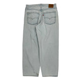 Baggy Dad Levis Jeans - 33W 30L Light Wash Cotton