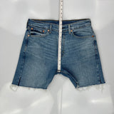 Levis Denim Shorts - 32W 9L Blue Cotton