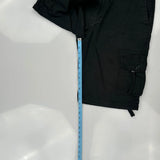 Southpole Cargo Shorts - 36W 12L Black Cotton