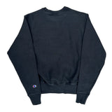 Reverse Weave Champion Spellout Sweatshirt - Small Black Cotton