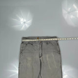 Carhartt Carpenter Trousers - 32W 34L Grey Cotton