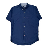 Tommy Hilfiger Short Sleeve Shirt - Medium Blue Cotton