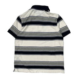 Tommy Hilfiger Striped Polo Shirt - Medium Gray Cotton