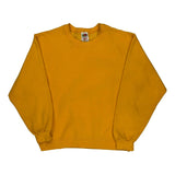 Blank Fruit Of The Loom Sweatshirt - Medium Yellow Polyester