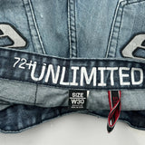 72 Unlimited Denim Shorts - 30W 14L Blue Cotton